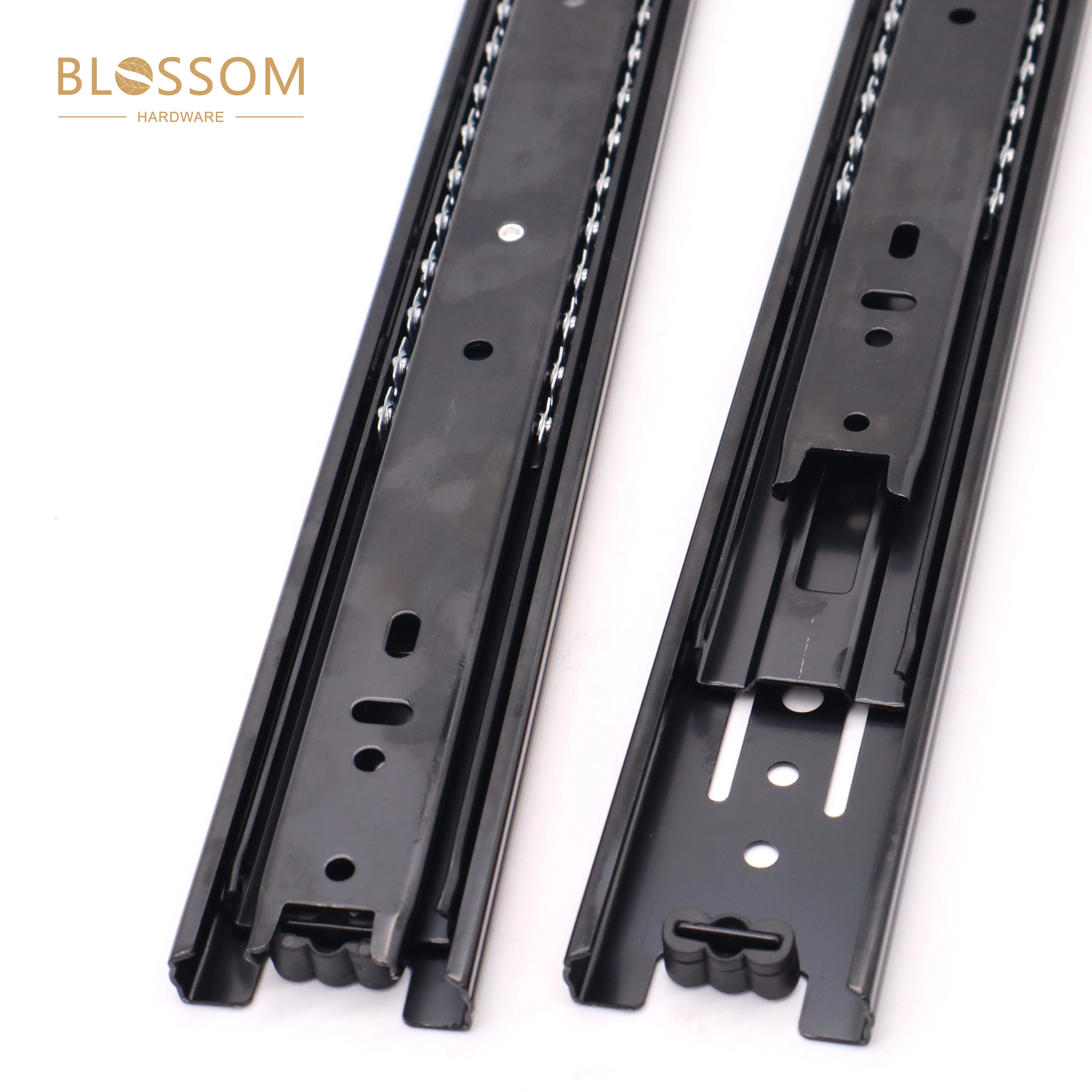 Furniture Cabinet Hardware Normal Closing Telescopic Channels Ball Bearing Drawer Runners