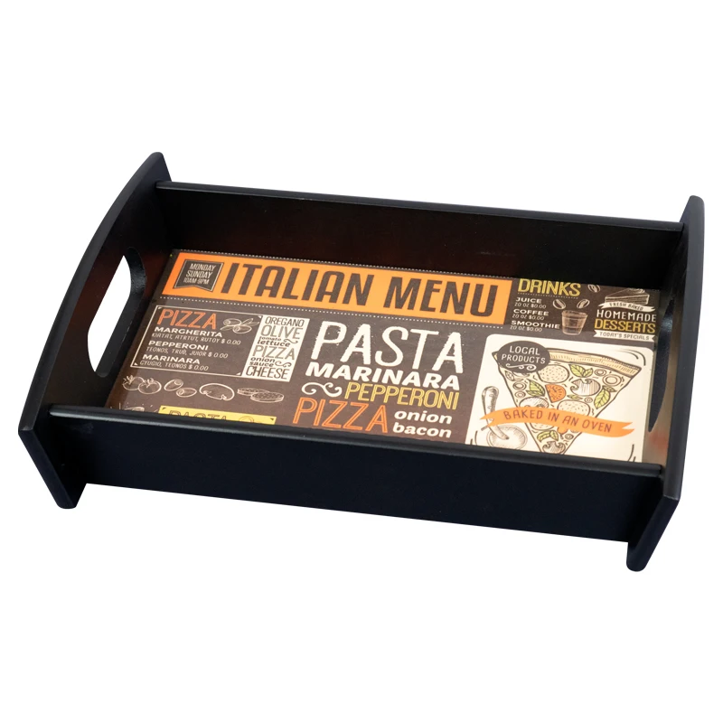 Пользовательский логотип, оптовая продажа, деревенский стиль, декоративная деревянная печать, сублимация, A4, деревянный сервировочный поднос с вставкой MDF