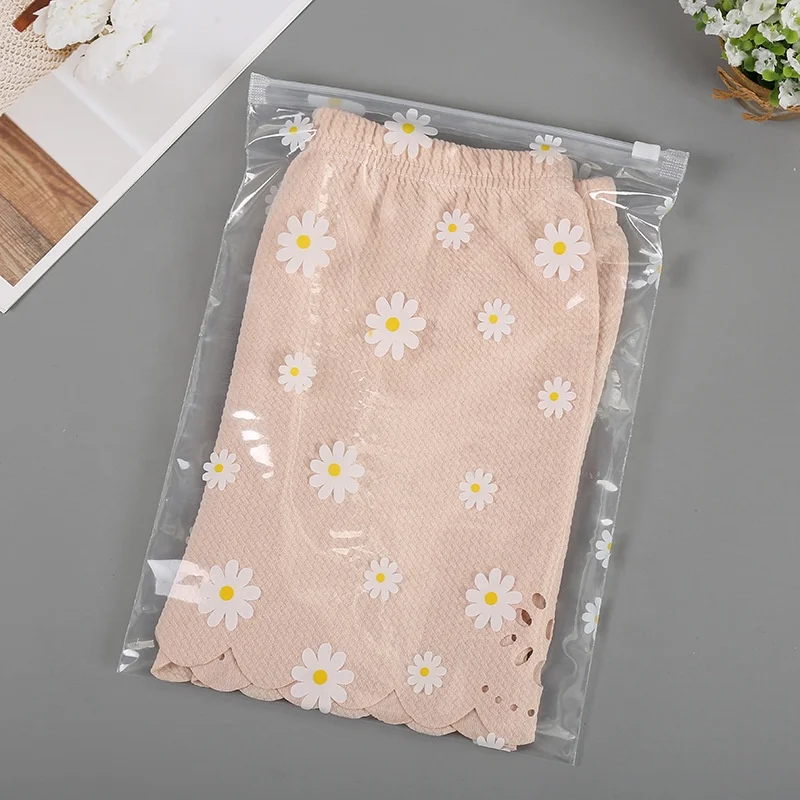 New zip lock EVA frosted/ clear packing bag for clothing tshirts daisy packaging bags