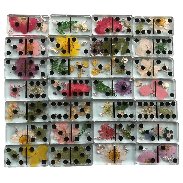 Wholesale wooden acrylic plastic leather metal domino  game set