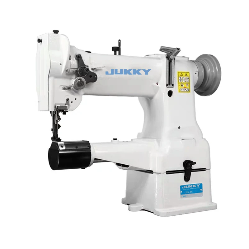 JUKKY 8B Industrial Sewing Machine Large Mouth High Head Manual Feed Mechanism New Cylinder Bed Compound Leather Bag High Motor