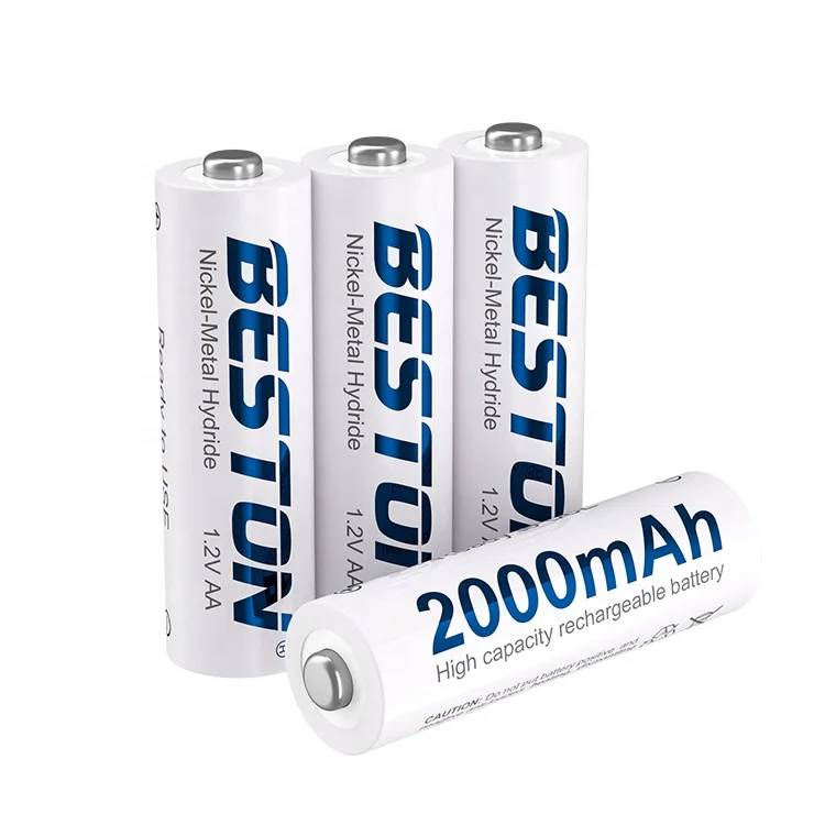  4 Pcs OEM Grade A 1.2V Nickel Metal Hydride Batteries Cell NIMH AA 2000mAh Rechargeable