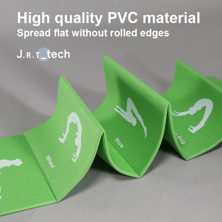 Best Quality Unique Customized logo Foldable instructional PVC Yoga Mat