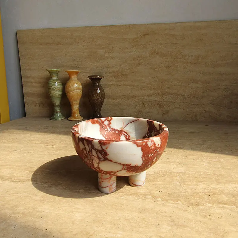 Тарелка для фруктов из натурального мрамора