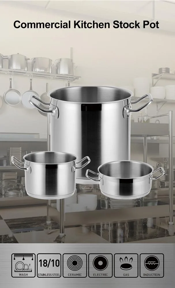 Factory Direct Eco-Friendly Stainless Steel Saute Pan for Restaurant Kitchen Use Compatible with Gas Stove