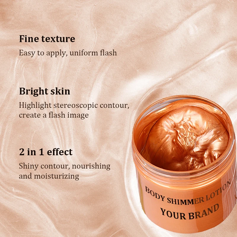 OEM Vegan Highlighter Glow Shimmer Liquid Lotion Private Label Wholesale Makeup Shimmer Face Body Shimmer And Glow