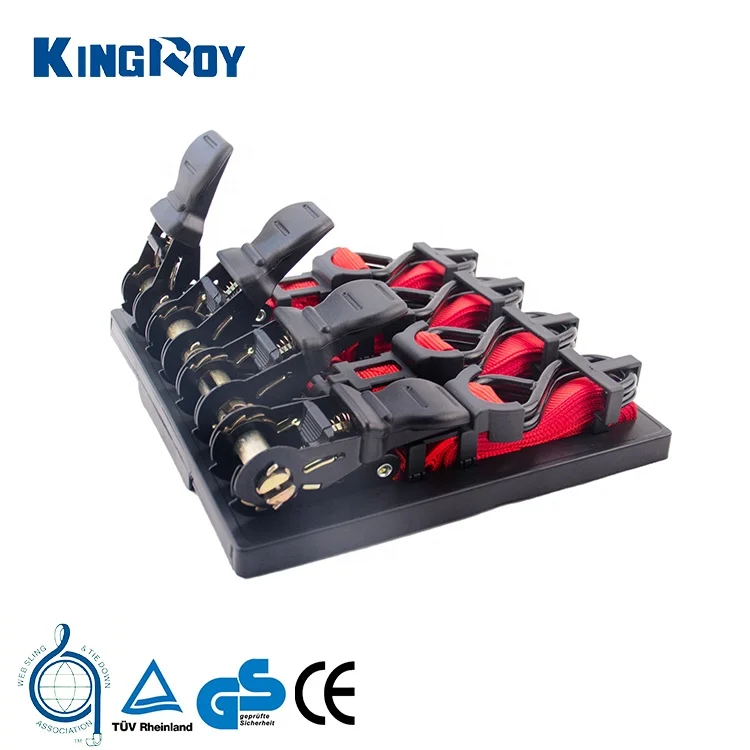 Kingroy 4 шт мягкая пластиковая ручка с S крюк 1 дюймов 1500lbs 15ft ratchet сковать