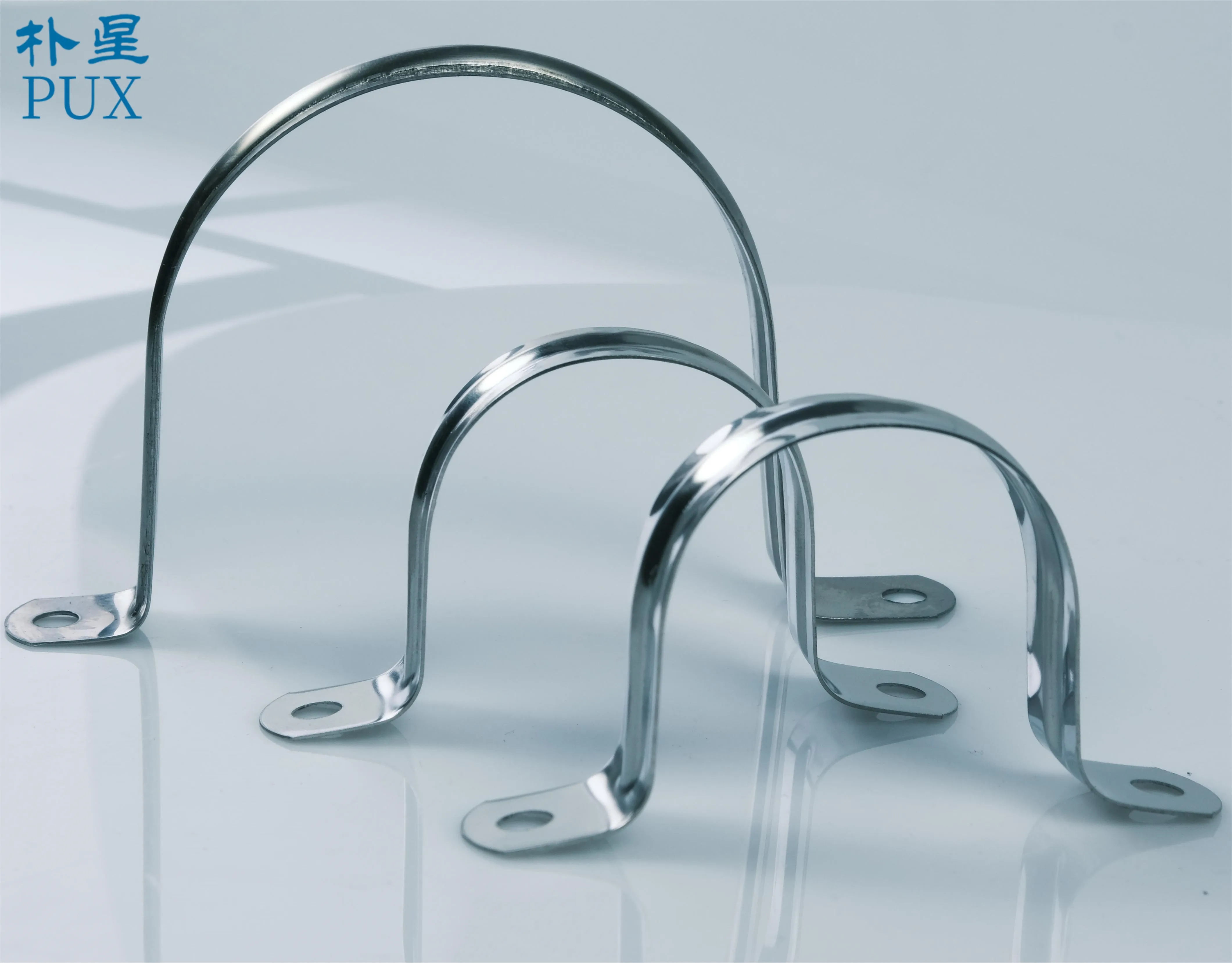 304  M60  Conduit Clamps Stainless Steel Two Hole Strap U Bracket Rigid Pipe StripCable Clamp Hanger