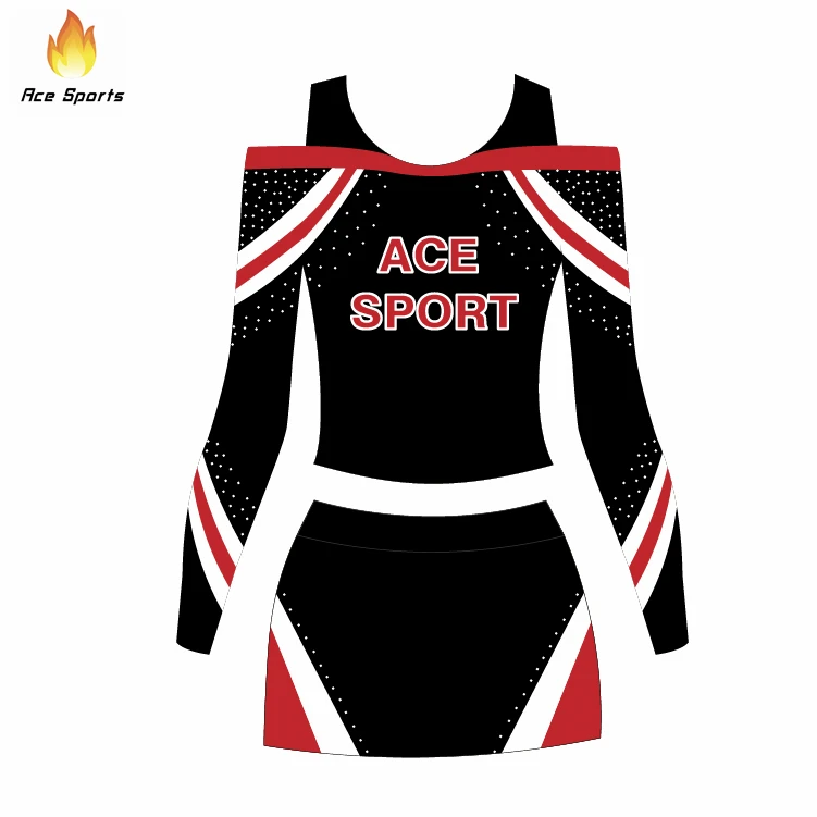 Ace Sports All Star Cheerleading Uniforms Australia Designer 2023 Navy Blue Good Quality Cheer Fancy Dress Charming Mesh