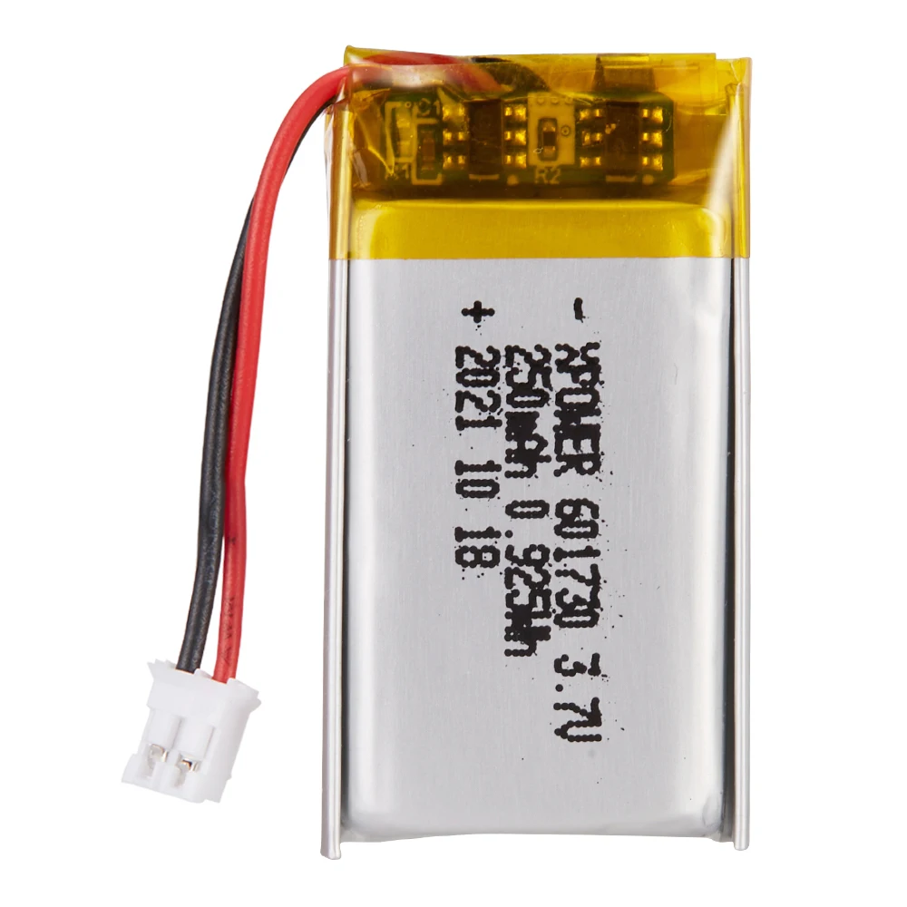 Xpower 601730 250mAh 3.7V ROHS Certified Lithium Ion Battery