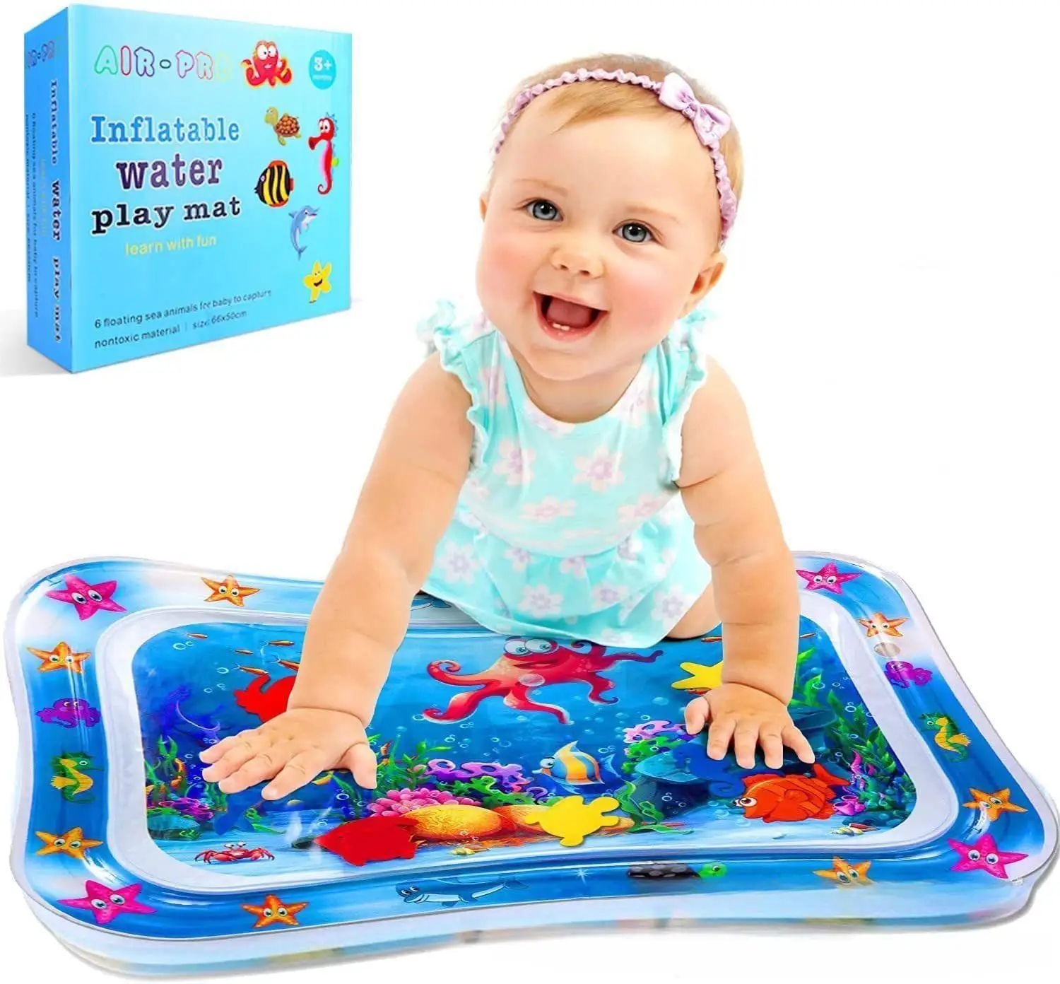 Amazon Hot Sale Newborn Great Tummy Time Inflatable Baby Water Play Mat