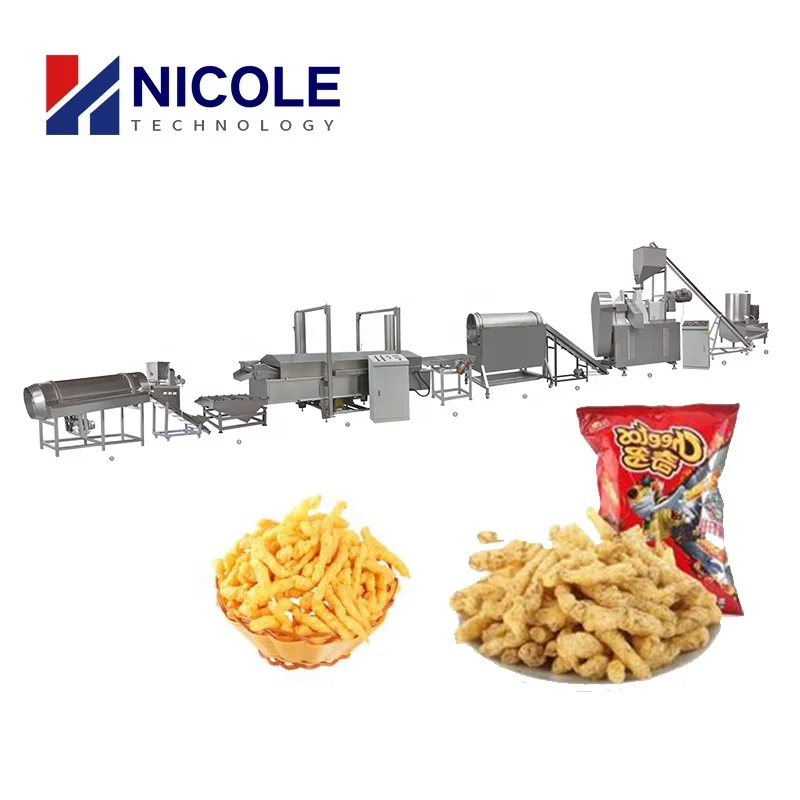 Best Grade Fried Cheetos Niknaks Snacks Machine Kurkure Extrusion Production Line