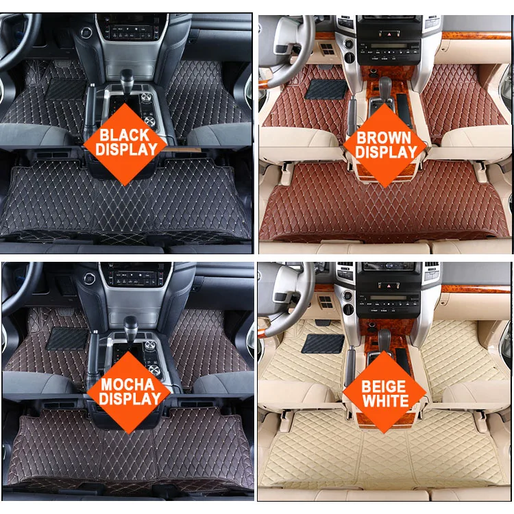 5d Full encirclement Car Floor PVC Mats Luxury Russia Customized Dedicated Customized Wholesale Leather Brown