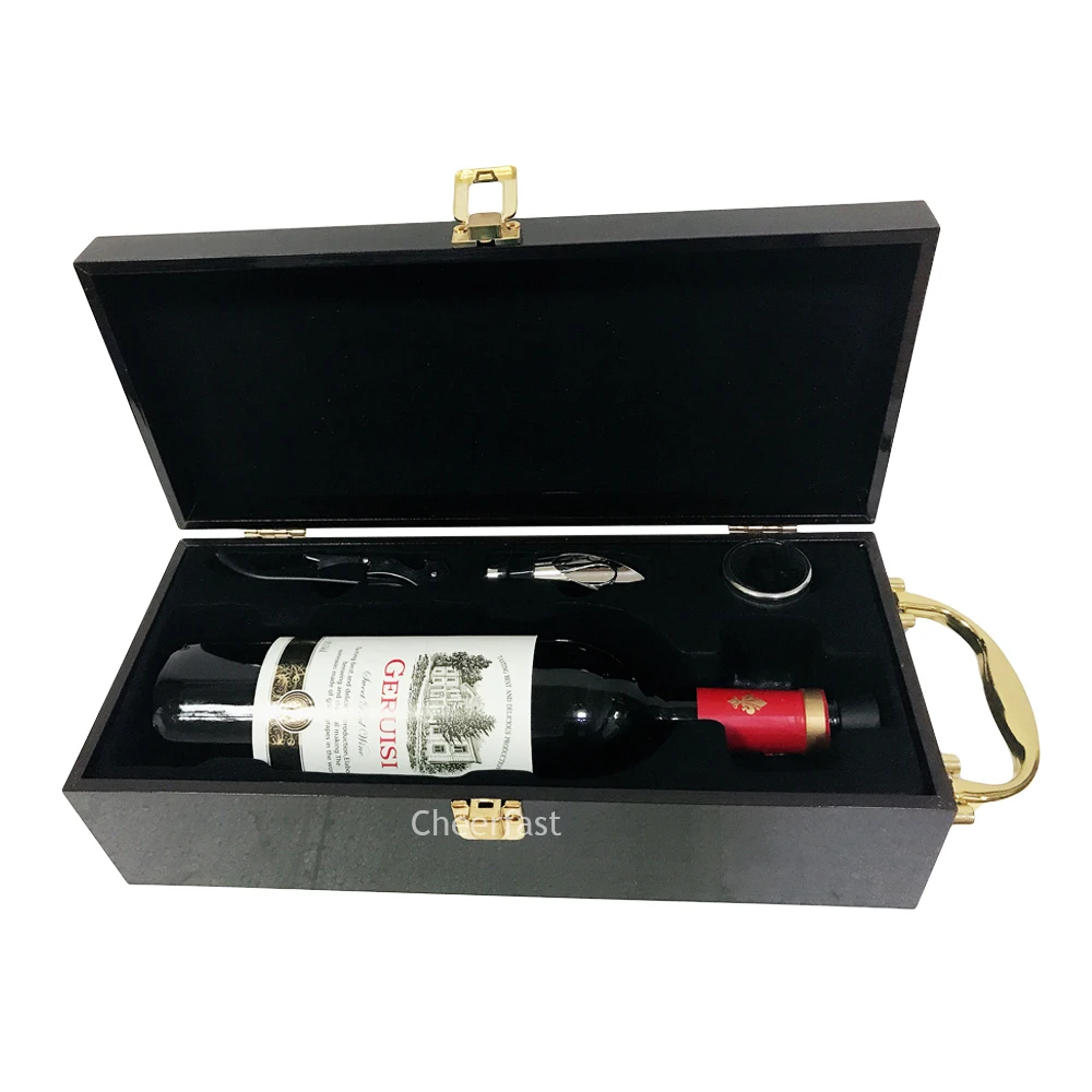 Экологически чистый лак для пианино из МДФ, деревянный одинарный винный ящик, роскошный