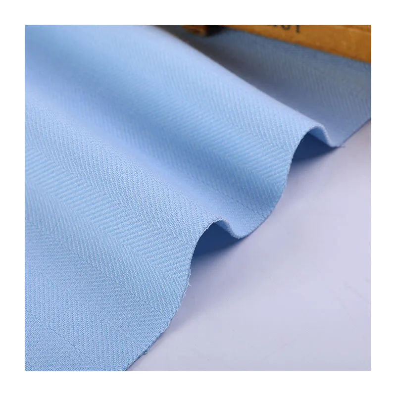 Wholesale Heavy Weight Reactive Dyed Herringbone Winter TR Suiting Fabric for Trousers and Suit