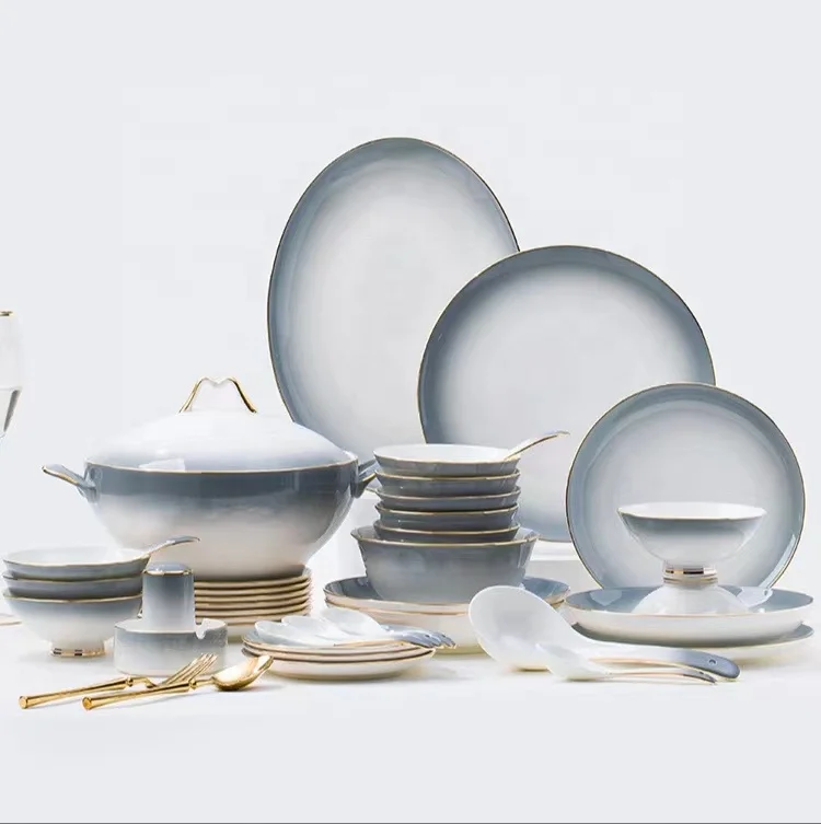 Wedding hotel dubai fine porcelain crockery exotic dinner set for restaurant