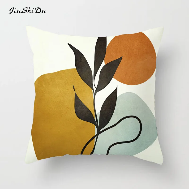 
Modern minimalist nordic abstract geometric portrait pillowcase 