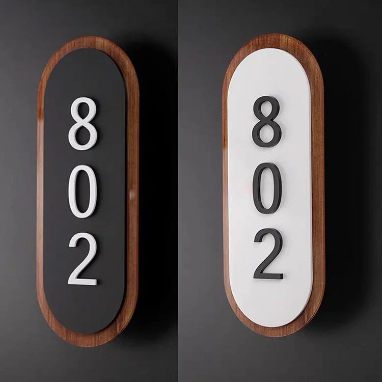 YIYAO door black plastic house numbers for residents