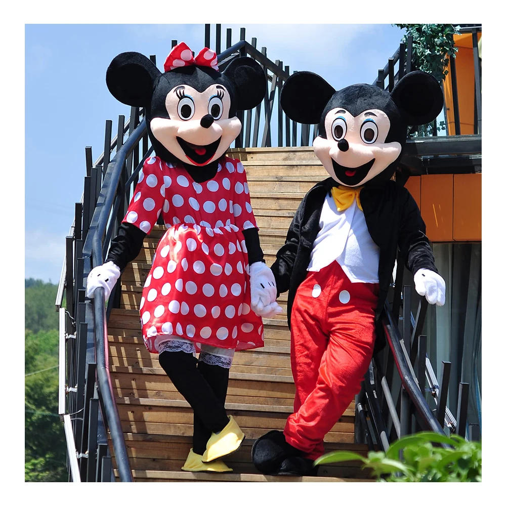 Classic Mascot Costume  Mickeying and Minnieing Mouse Adult Size for Men & Women Mascot Costume