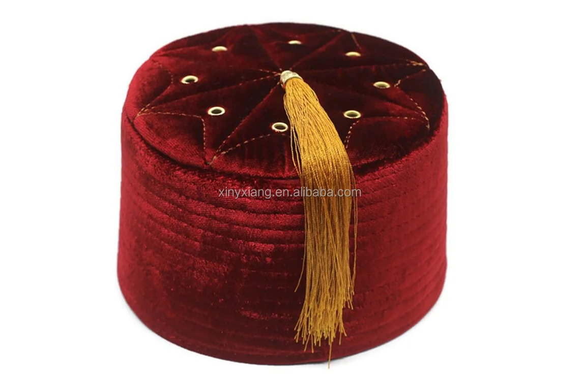 Factory Custom Egyptian Turkish Ottoman Fez Tarboush Hat with Tassel, Ottoman Historical Payitaht Abdulhamid Headpiece