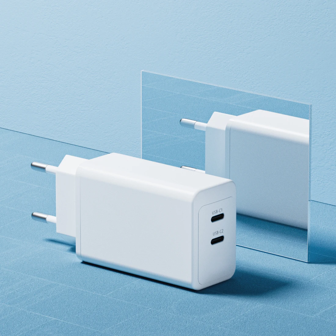 65W GaN PPS Wall Charger Type-C Dual Port PD QC 65W 20V 3.25A Fast Power Charging Adapter For Mobile Phone