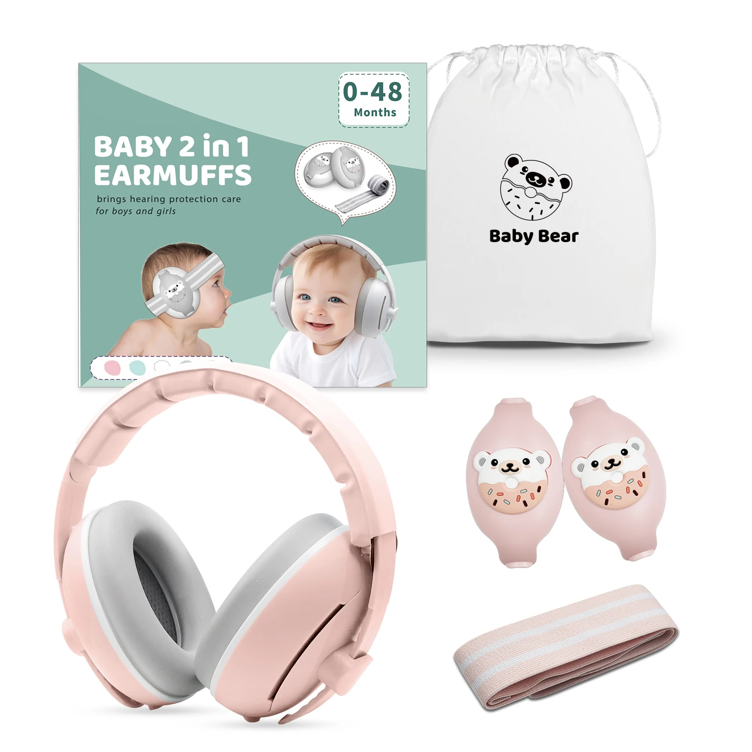 Customizable Color 27dB SNR Baby Noise Canceling Headphones Baby Hearing Protection Noise Reduction Earmuffs