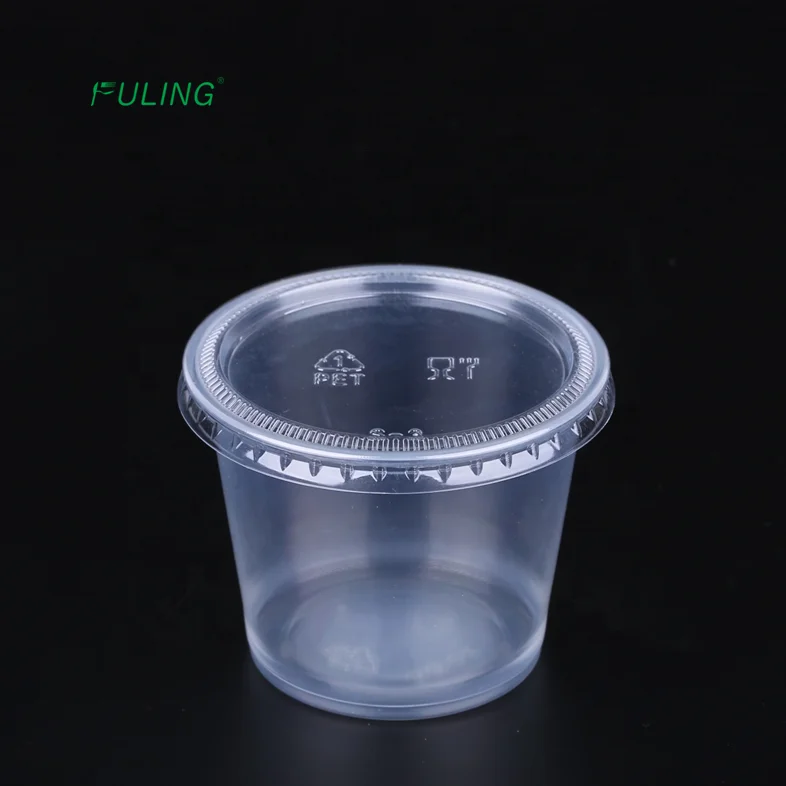 1 oz sauce cup pp clear polypropylene sample cups 1oz portion condiment container Plastic Souffle cups 50X50 pack