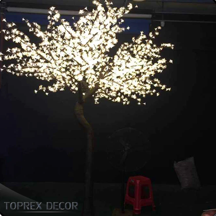 Outdoor LED Artificial Cherry Tree Light Christmas Party Center Decoration with White Pink Red Emitting Colors IP65 Rated