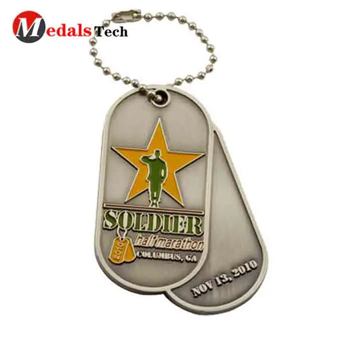 Promotional custom die casting printed photo souvenir metal dog tags