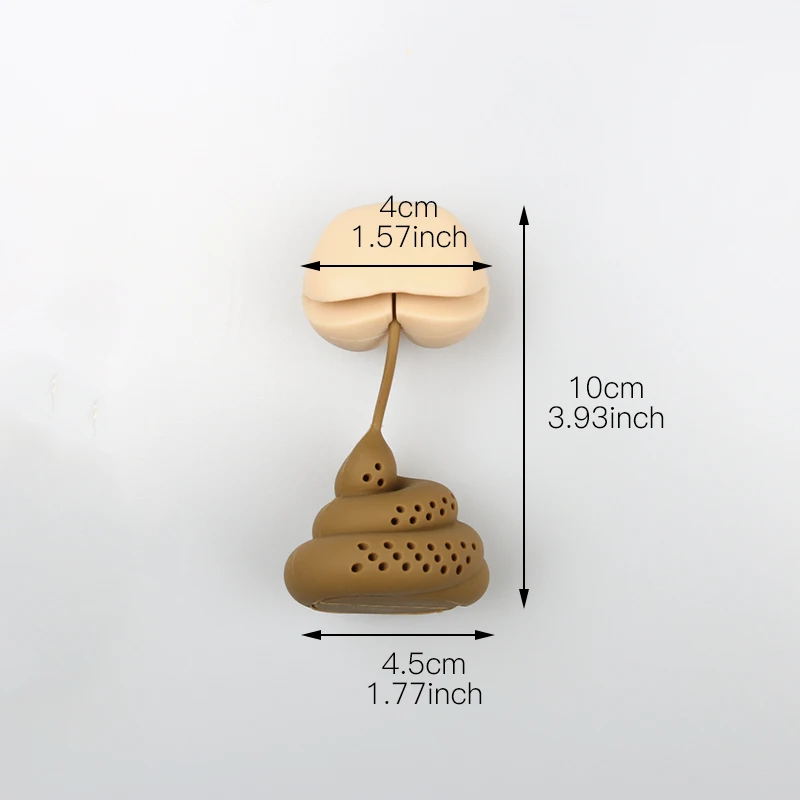 Tea Set Accessories Creative Poop Shape Coffee Filter Reusable Teapot Diffuser Strainer 1PC Silicone Tea Filter