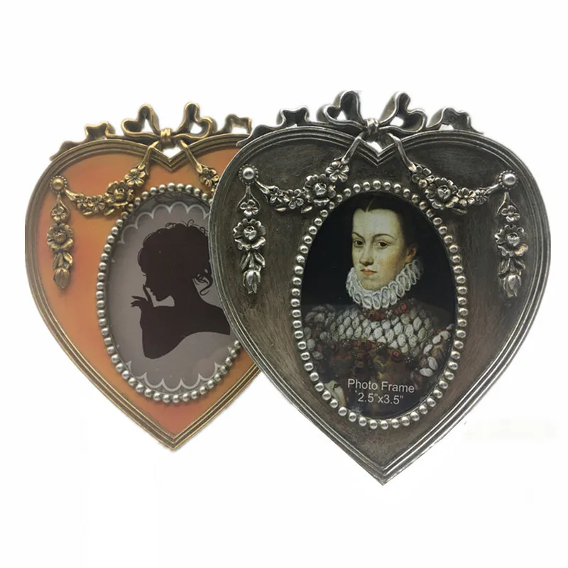 
New Design Retro Heart-shaped Picture Photo Frame Wall Table Decorative Photo Frame 