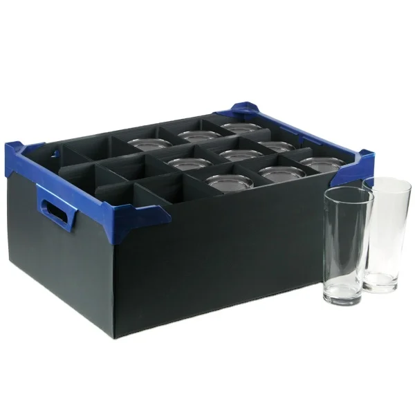 Glassware storage boxes Corrugated plastic wine glass storage box corrugated plastic storage box