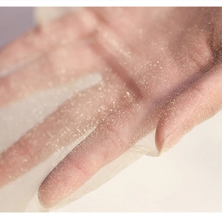 0D line crotch pearl pantyhose invisible seamless T crotch flash pantyhose gloss pantyhose silver silk socks