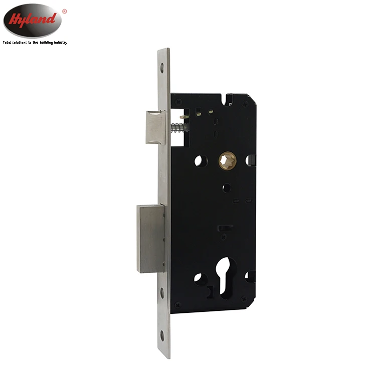 3 latches door mortise lock for entry, Hyland OEM LC85x50mm, Euro cylinder lock body