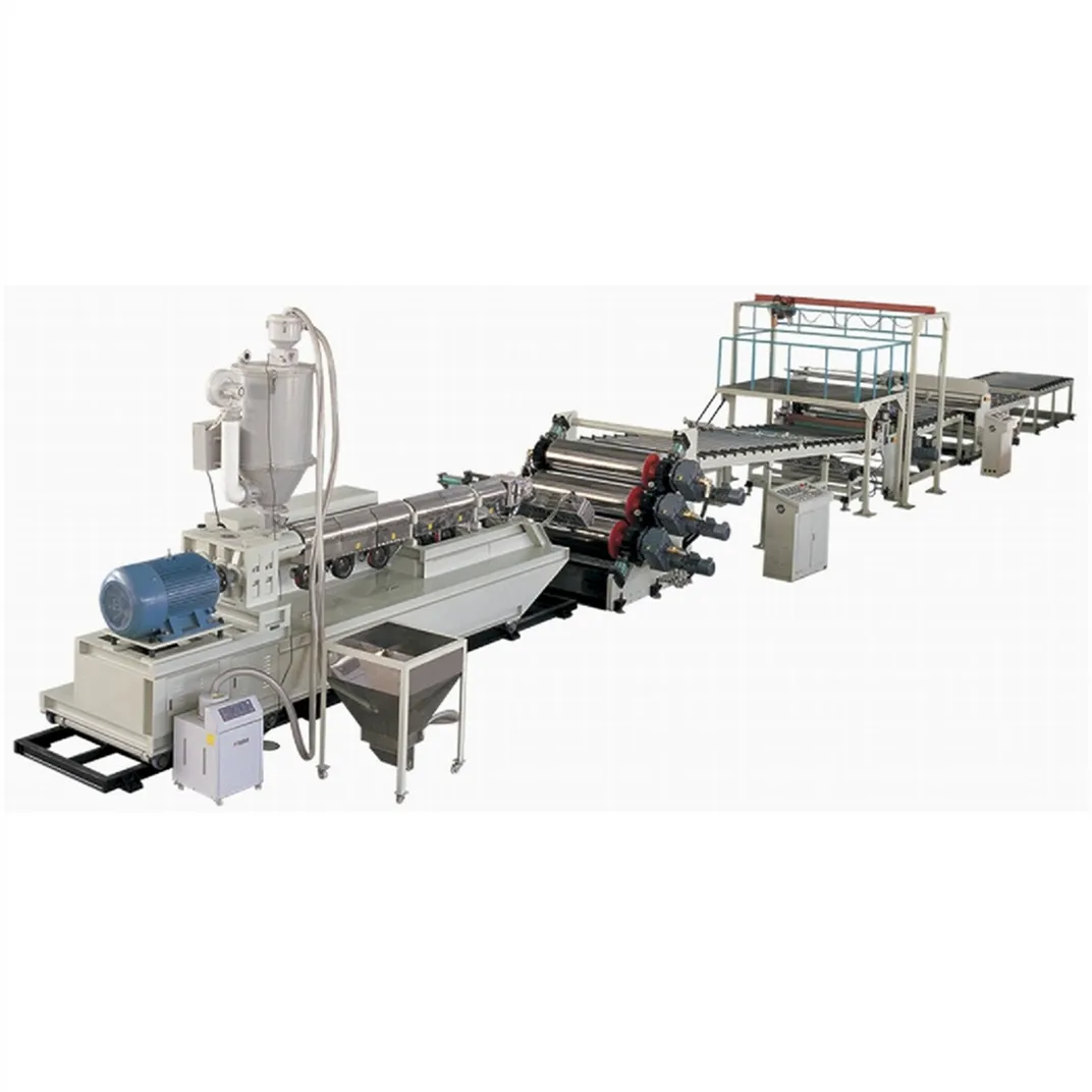 Plastic Sheet Extruder Machine Product line New 2021 Max Power Target Adjustable Sales Design Output Roller Press Weight Screw