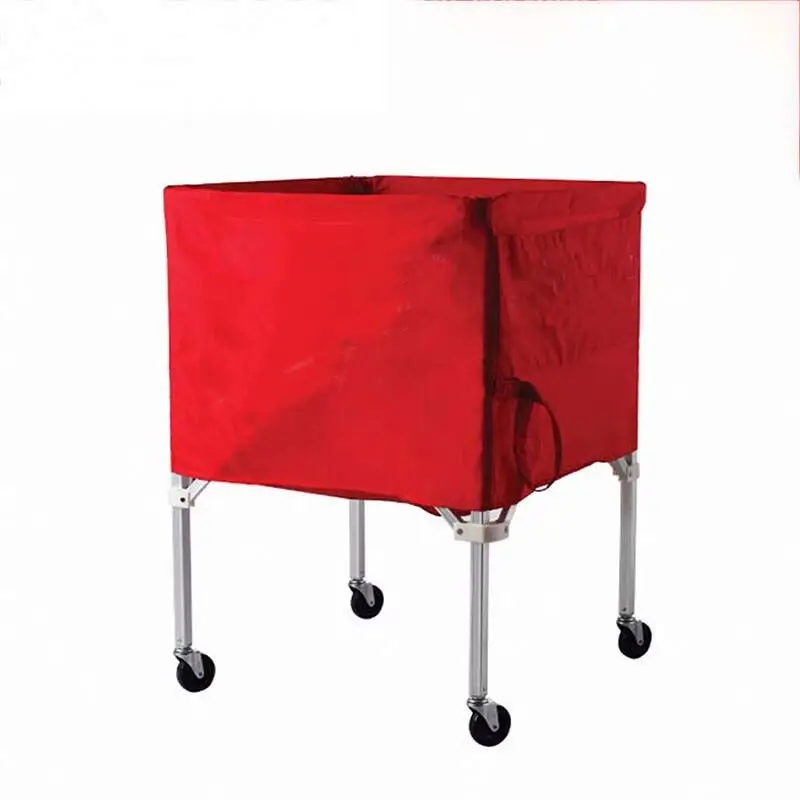 Manufacturer Folding ball cart durable Portable Volleyball Basketball Football Tennis Ball Carry Cart With Mecanum Wheels