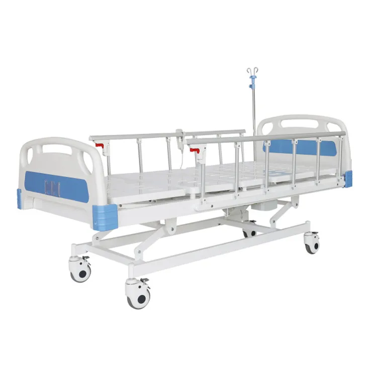 BT-AE015 Cheap 5 functions electric Hospital bed medical patient adjustable bed with rails IV pole mattress price