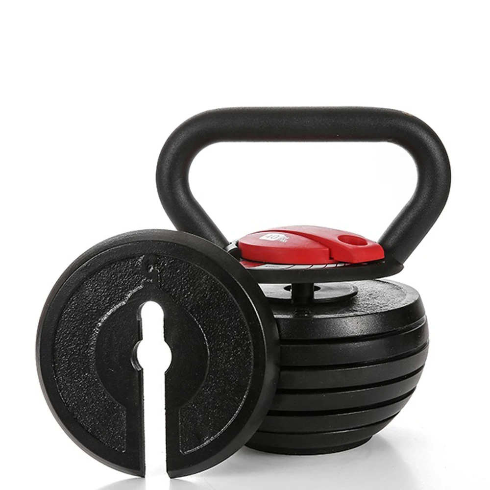 China Alibaba Colorful Gym Sport Fitness 40lb Steel Adjustable Kettlebell/