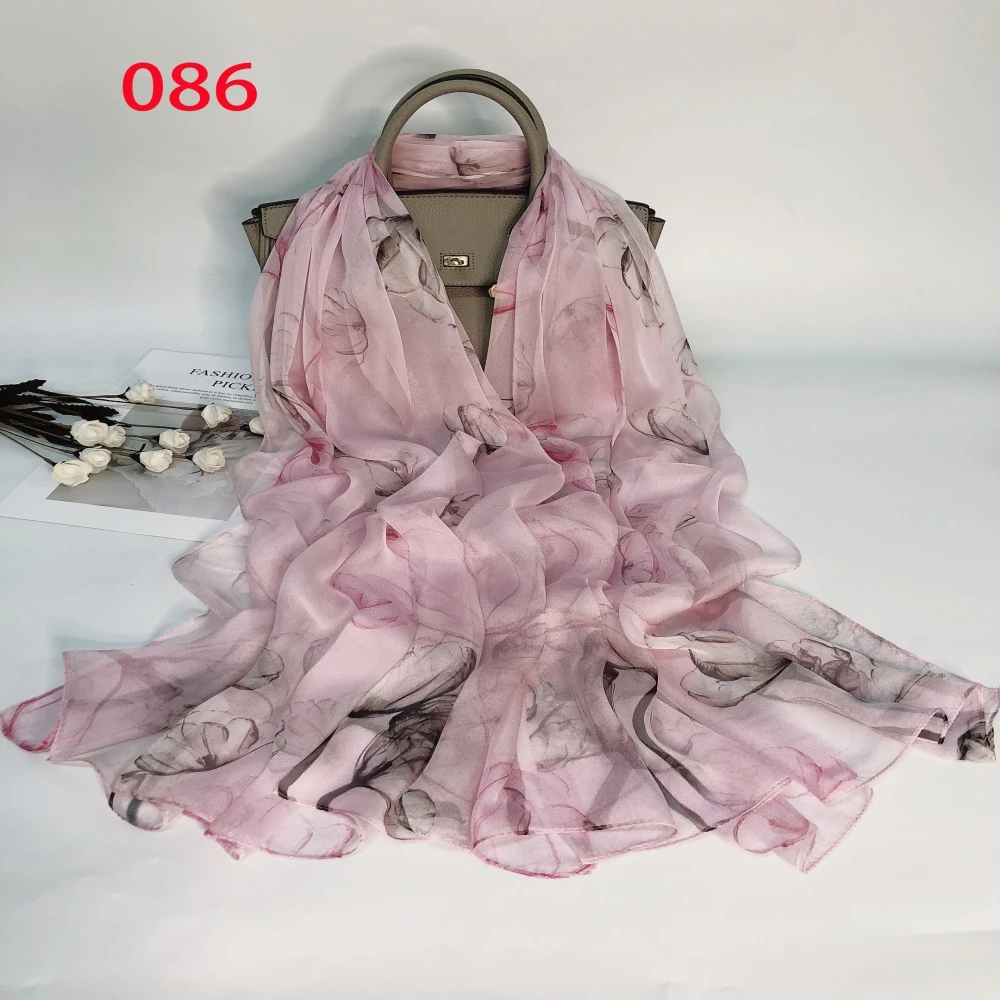 2021 год, Ханчжоу, оптовая продажа, роскошный дизайн, элегантный 100% чистый шелк, 5 Муми, 110*180 см, Женский шифоновый длинный шарф
