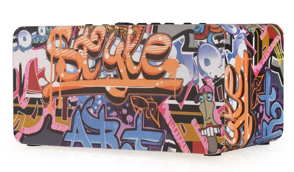 E-TRENDS Newest Perfect Design Portable Wooden Bluetooths Sound Box Wireless Speaker With A Full Customized Wrap
