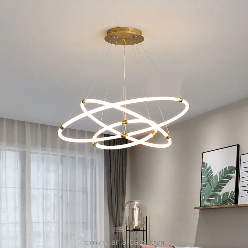 Simply acrylic dining room chandelier post modern home 110V 220V  led pendant lighting and chandelier