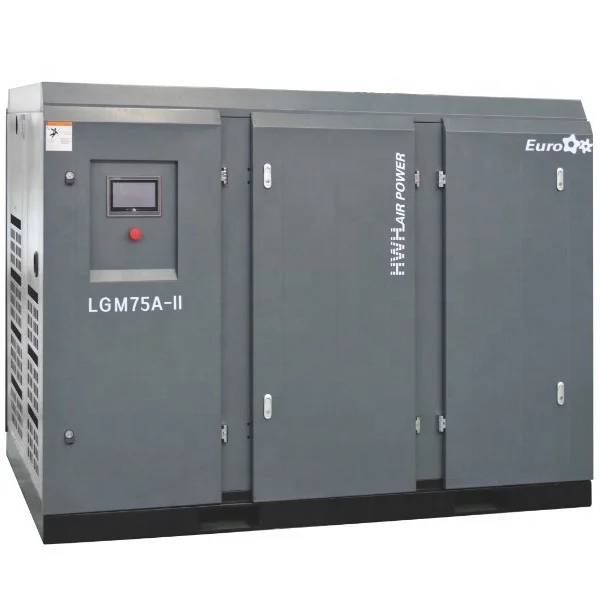 75kw 2 Compression Stage VSD Electric Energy Saving Air Compressor with PM motor