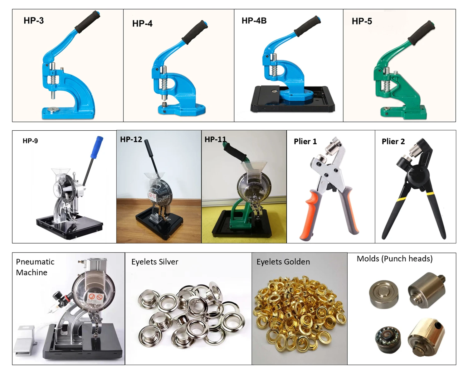 JOYSIGN 10MM HP-12 Semi Automatic Eyelet Press Punching Machine Holing Machine