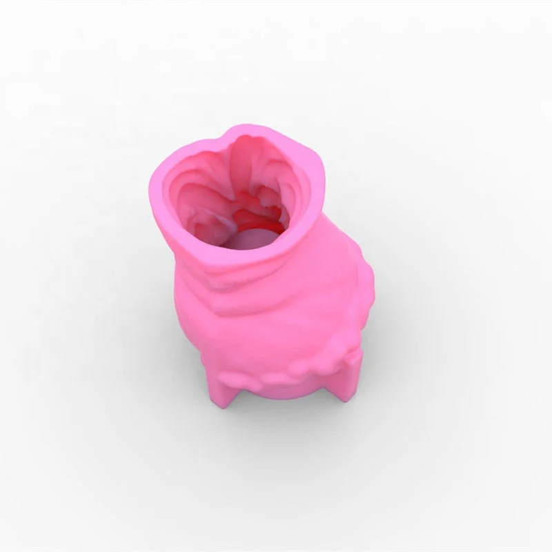 E-0009 Sleepy Wreath girl Flowerpot silicone mold originality pen container Succulent plant small Potted Gypsum cement glue