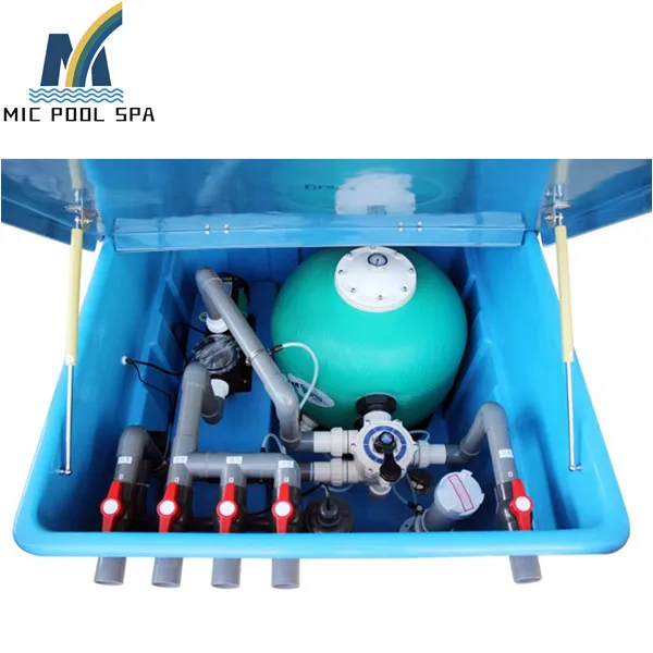 Inground swimming pool Integrated sand filter