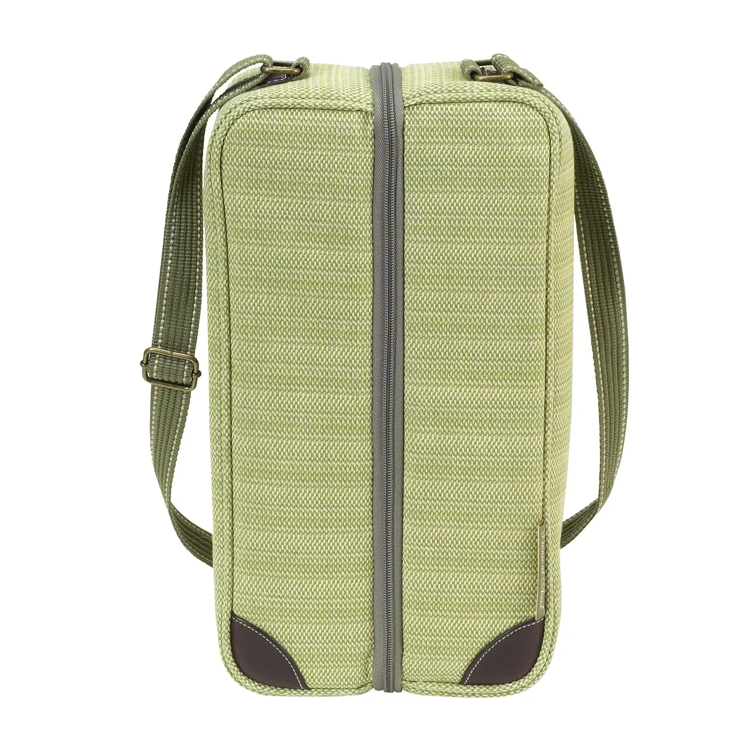 Custom Portable Single Bottle Wine Tote Cooler Bag with Shoulder Strap Insulated Padded Thermal Wine Carrier Bag