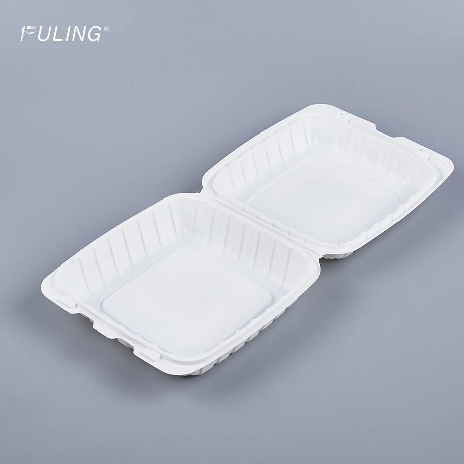 FULING disposable heavy duty MFPP plastic clamshell take out food containers togo box