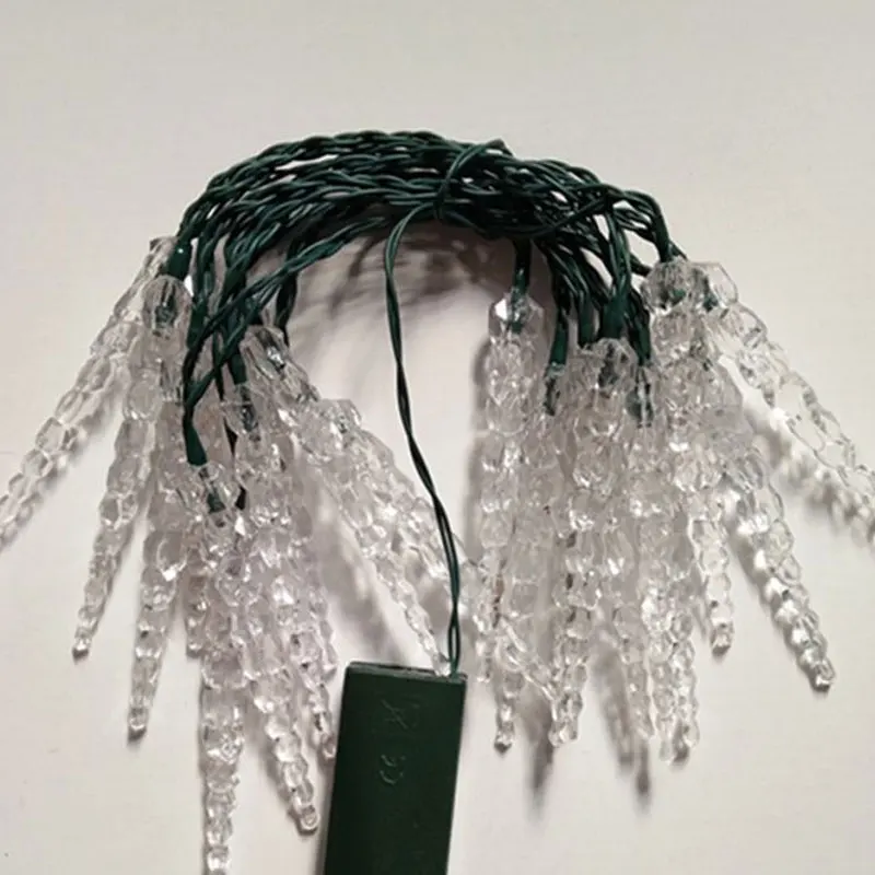 2M Christmas Decoration Light Snowflake Ice Cone LED Battery Power Christmas Lights