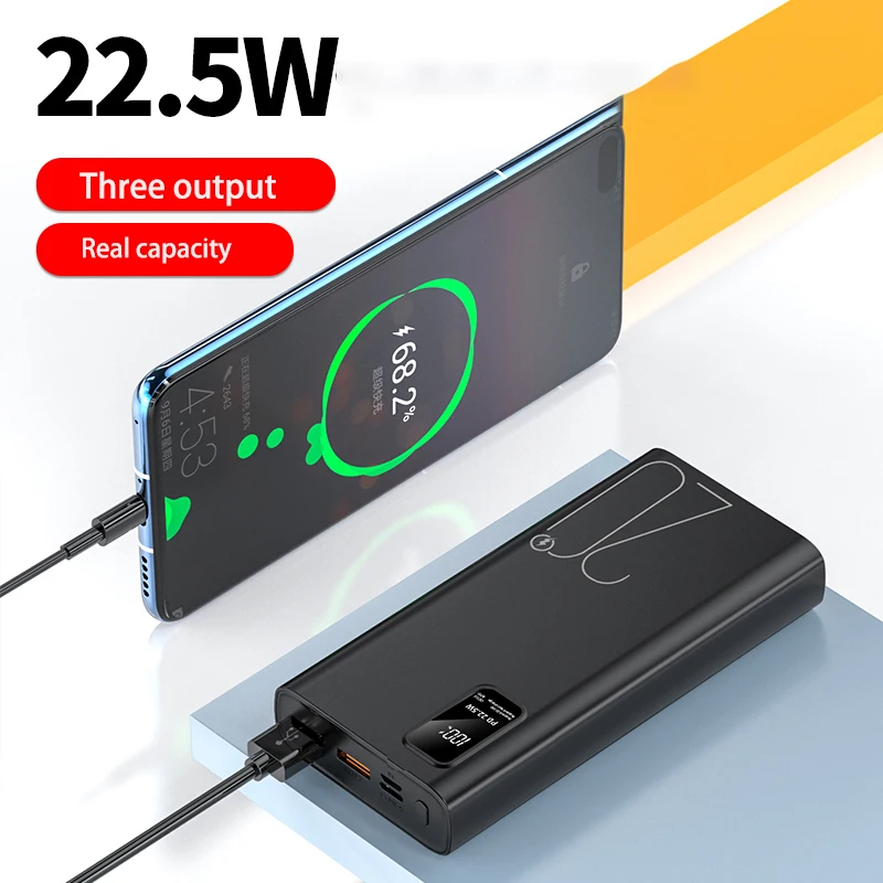 factory PD 22.5W Power Bank 20000mAh Fast charging Mobile Phone External Battery Portable Charger 20000 mAh PowerBank