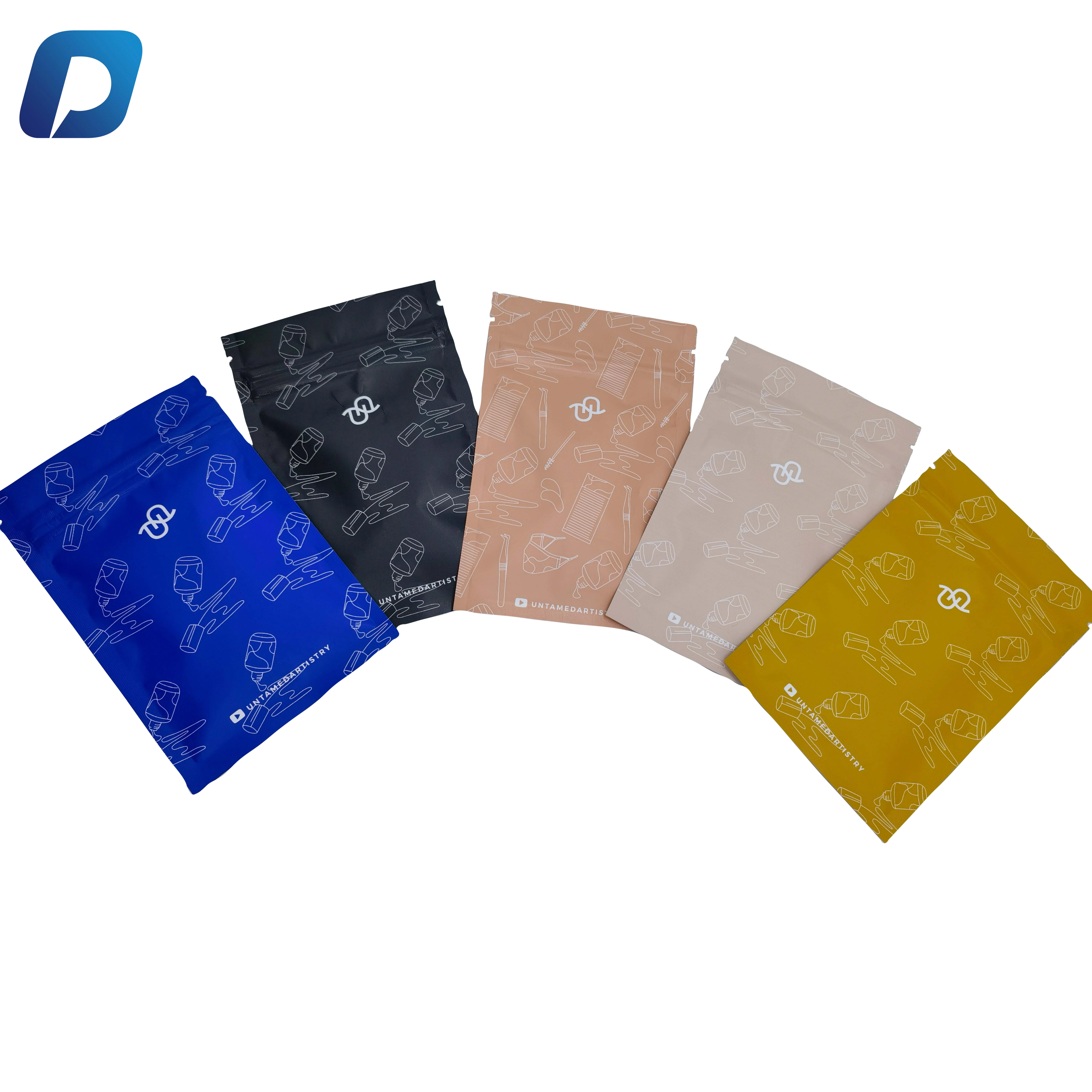 wholesale flat resealable zipper mini pouch smell proof aluminum foil small mylar bags